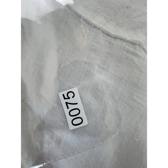 H&M Linen White Wrap Blouse Top UK 14 EU 42 V-Neck Tie Side Short Sleeve - Picture 7 of 7